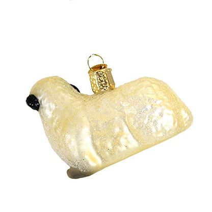 Old World Christmas Sheep with Lamb Glass Blown Ornament for Christmas Tree, Handcrafted Holiday Decoration, Farm Animal Collection - style: Sheep with Lamb