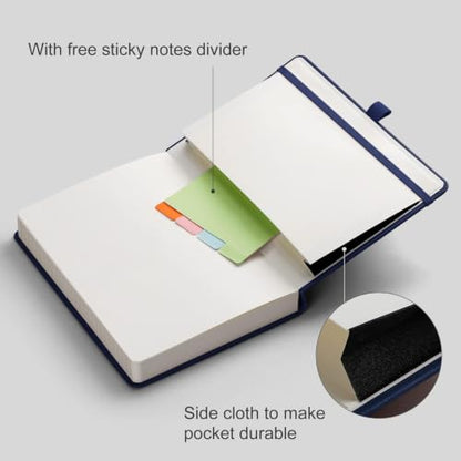 AHGXG Lined Journal Notebook, 320 Numbered Pages, A5 (5.75'' X 8.38'') - color: Dark Blue, size: A5