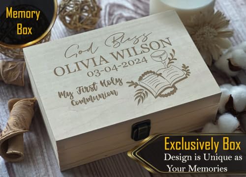 Custom Engraved First Holy Communion Keepsake: Name and Date for a Spiritual Milestone - Cherished Gift for a Holy Day