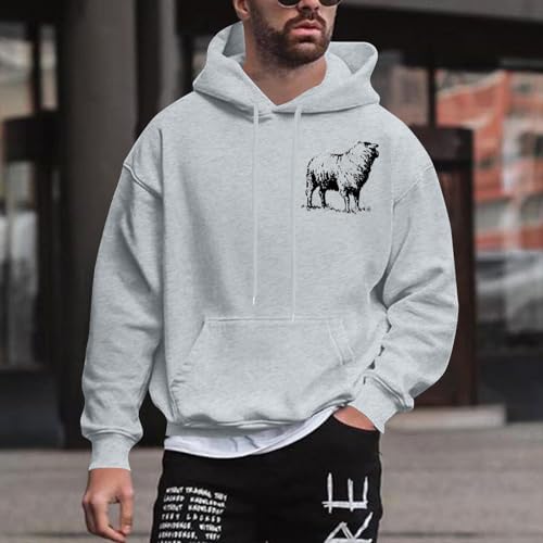 Christian Hoodies for Men Bible Religious Sweatshirts Jesus Hoodie - color: Grey04, size: Medium