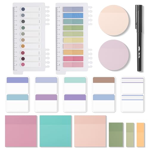 Mr. Pen- Transparent Sticky Notes Set, 1000 Sheets - size: Various