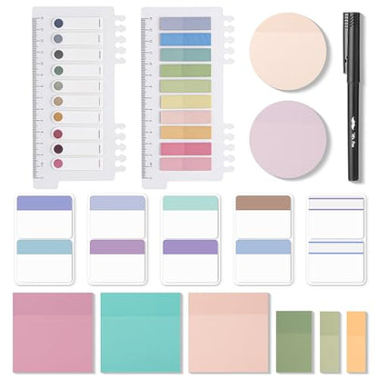 Mr. Pen- Transparent Sticky Notes Set, 1000 Sheets - size: Various