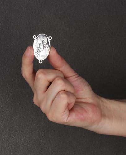 COTTVOTT St Benedict,Our Lady of Guadalupe Medal for DIY Jewelry Making,Virgin Mary Christ Jesus Rosary Center Connection Part - color: 10pcs-Medugorje Medal