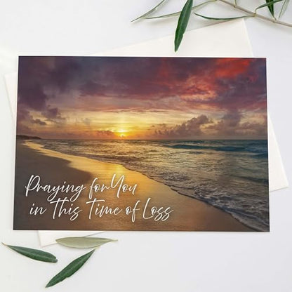 KJV Harmony Ocean Sunset Sympathy Card, 1 Count - color: Harmony