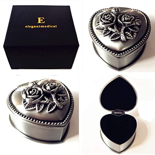 elegantmedical HANDMADE Silver rose beads Catholic 5 DECADE Rosary case Cross Gift Box Italy crucifix cross