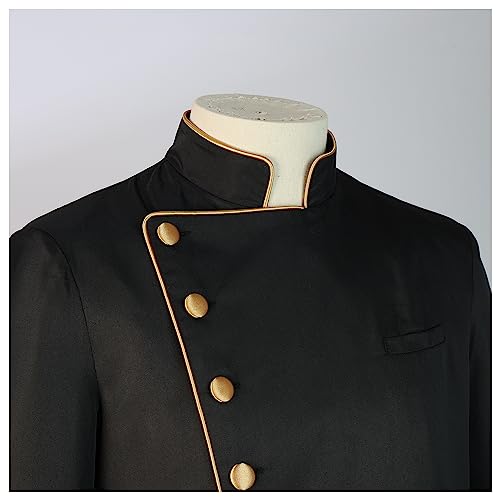 Men's Cassock Choir Short Cassock Minister Robe Clergy Pulpit Liturgical Church Top Coat - color: Gold, size: 3X-Large