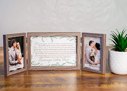 Dicksons Marriage Takes Three Green Foliage Double 6.5 x 19 MDF Wall or Tabletop Picture Photo Frame