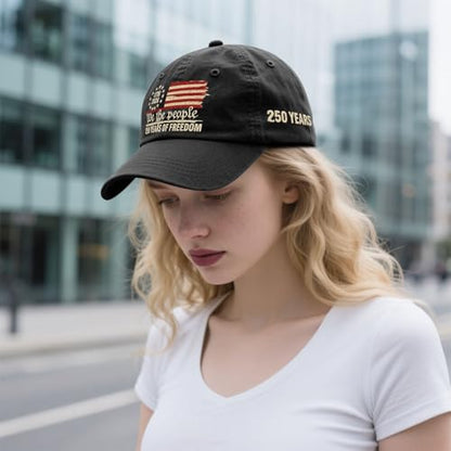 U.S. 250th Anniversary 250 Years Freedoms 1776-2026 Baseball Hats Funny - color: Allblack11