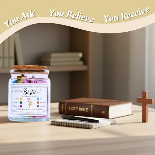 Bible Verse Jar for Best Friend – 92 Encouraging Scriptures - color: Bible For Bestie