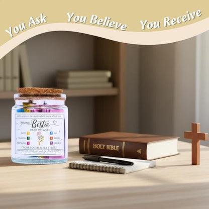 Bible Verse Jar for Best Friend – 92 Encouraging Scriptures - color: Bible For Bestie