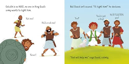 David and Goliath: A Delightful First Introduction to the Bible Story with Charming Illustrations, Simple Text, and QR Code for Audio Reading (Little Board Books)