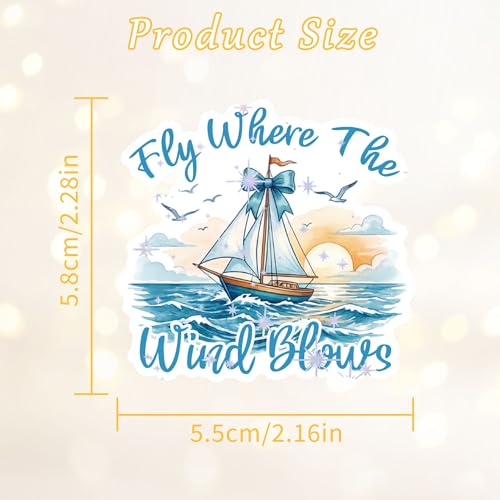 100 Pcs Blue Ocean & Sea Life Aesthetic Stickers - color: Blue Ocean Starry