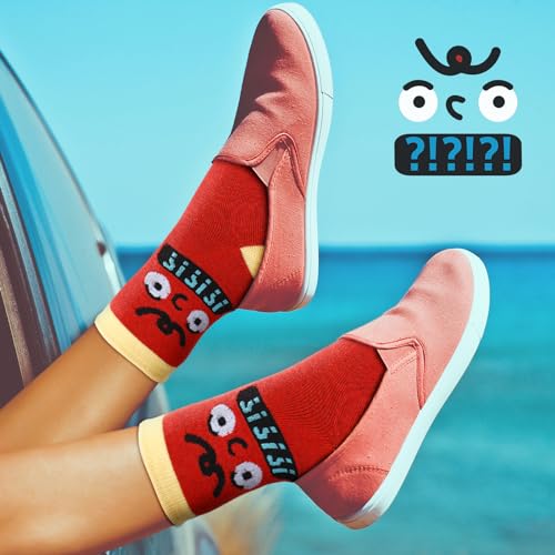 Cuffbow 20 Pack Crazy Funny Emotion Women Sock - style: Retro