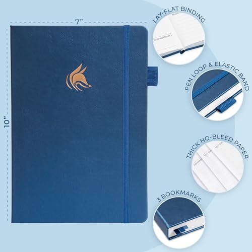 Clever Fox Bible Study Journal Premium Guided Notebook 7x10 Mystic Blue - color: Mystic Blue, size: Smaller than A4 (7" x 10")