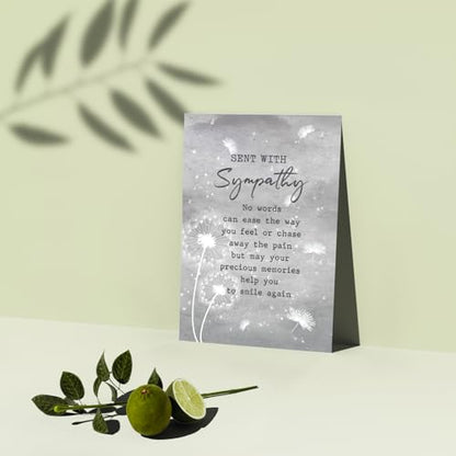 Sympathy Card Loss of Someone, Thoughtful Bereavement Cards, Thoughtful Condolence Cards to Sincerely Comfort Family Friends. - color: #6