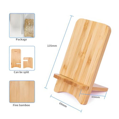 Bamboo Phone Stand, Desktop Stand, Simple Phone Stand, Compatible with All Phones (Bamboo) - color: bamboo