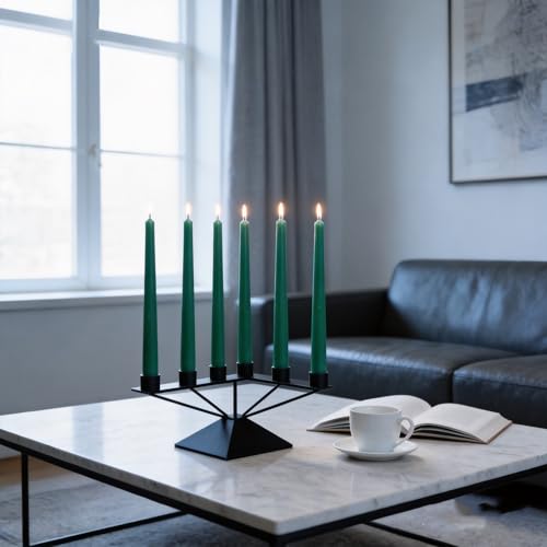 4 Pack Green Taper Candles丨Taper Candles 10 Inch Dripless丨Unscented & Smokeless Candlesticks Bulk丨7-8 Hours Long Burning Tall Candles丨Ideal for Christmas Weddings Parties Dinner - color: Green, size: 4 Pack Taper Candle