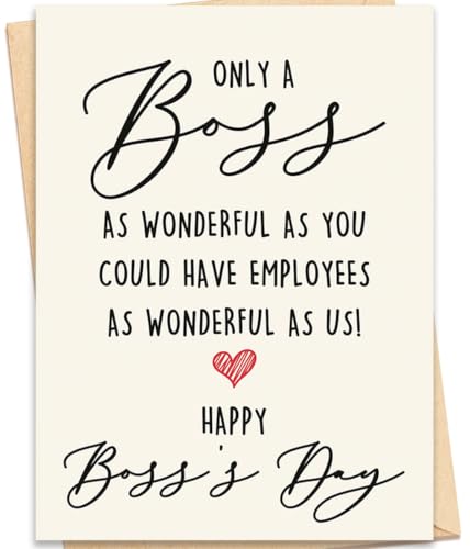 Happy Boss Day Card Gifts, Boss's Day Gifts for Women Men - color: BK-137