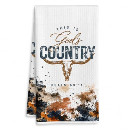 Western Christian Kitchen Hand Towels 16x24 Inch - color: Western