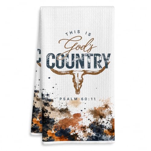Western Christian Kitchen Hand Towels 16x24 Inch - color: Western