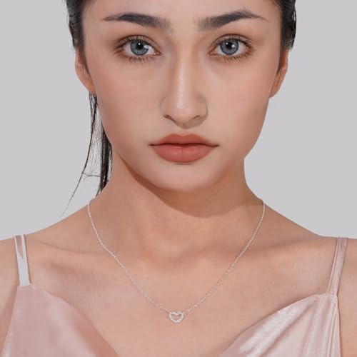 Layered Necklaces for Women | 14K Gold Plated Stackable Choker Necklace Set - Dainty Jewelry Gift - style: 2PCS-Silver heart layered necklaces
