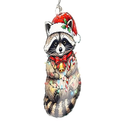 Funny Christmas Ornaments - Raccon Gifts - Raccoon Christmas Ornaments - Animal Lovers Ornaments - Racoon Ornament - Christmas Ornament 2026 - White Elephant Gifts - Xmas Tree Funny Decoration - color: Raccoon5