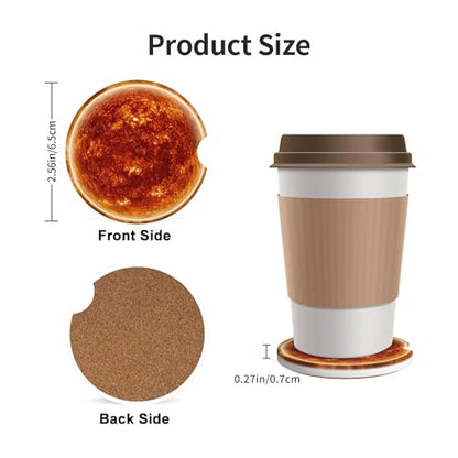 Car Coasters for Cup Holder 2 Pack - Sun - color: Sun