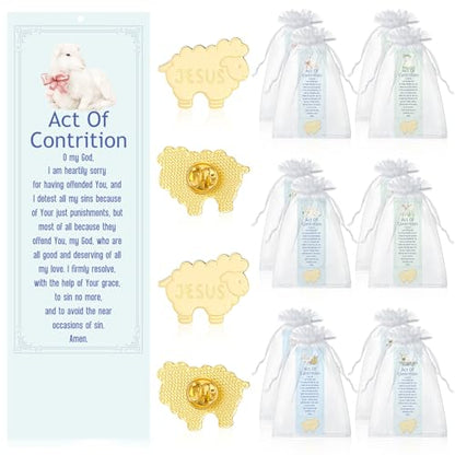 Supervitae 12 Set First Reconciliation Pin Gifts Jesus Sheep Pins Bookmarks - style: First Reconciliation