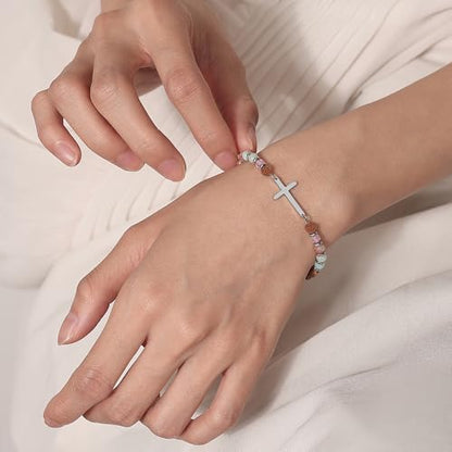 Crystal Cross Bracelet for Women Teen Girls Christmas Birthday Gifts - style: 40th