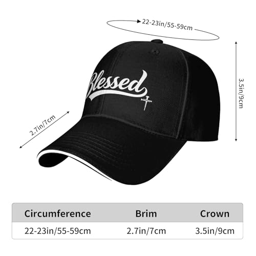 Jesus Baseball Cap for Men and Women Adjustable Christian Trucker Hat Fashion Cross Golf Hat - color: Jesus Blessed Nail Cross Christian