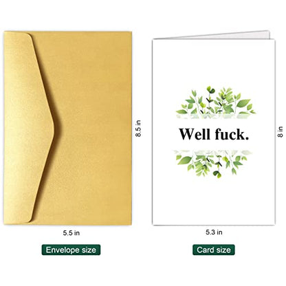 Funny Well F Get Well Soon Card, Sorry for Your Loss Card, Sympathy Card - color: Well Fuck