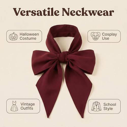 Unisex Renaissance Accessory Set with Scarf, Frilled Cravat, and Detachable Collar - color: Red