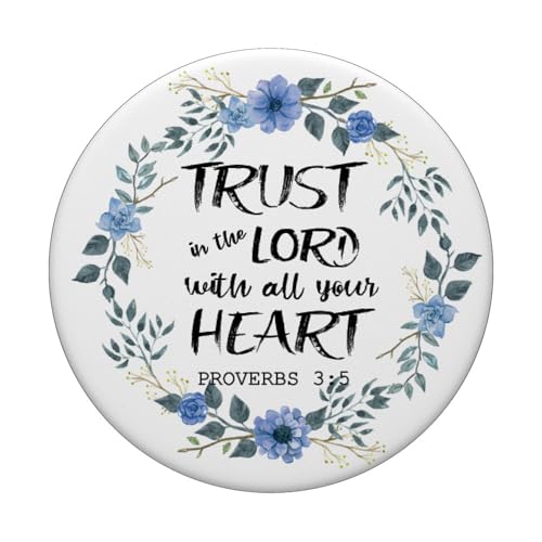 Adorable Floral Christian Scripture Bible Verse Faith&Trust PopSockets Adhesive PopGrip - style: Adhesive PopGrip