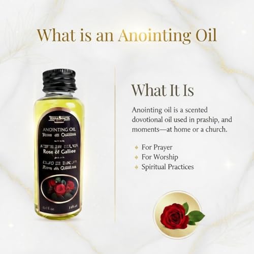Rose of Galilee Anointing Oil for Prayer & Worship - Biblical Scented Oil for Home Altar & Church - Christian Gift from Holy Land (3.4 fl. oz - 100 ml) - color: 3.4 Fl. Oz - 100 Ml