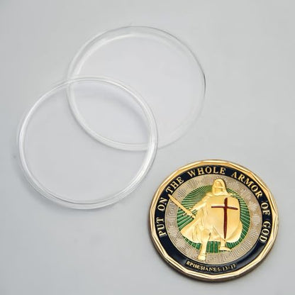Armor of God Challenge Coin - Detailed Christian Symbolism Design - Inspirational Gift for Faith