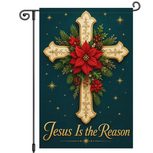 Louise Maelys Christmas Nativity Religious Garden Yard Flag 12x18 Inch - color: Multi-4