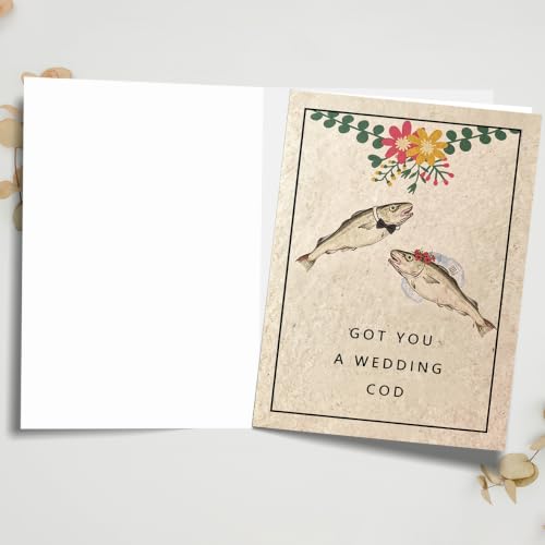 fancu Funny Wedding Card Gift for Couple Bride Groom Congratulations Card - color: ZC-060