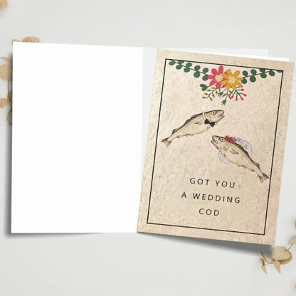 fancu Funny Wedding Card Gift for Couple Bride Groom Congratulations Card - color: ZC-060