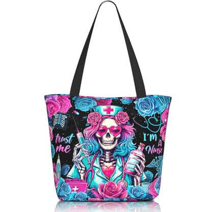 Tote Bag For Women, Tote Bag With Zipper Large Shoulder Bag For Women Travel, Work, Office, College, Nursing - color: Nurse 1