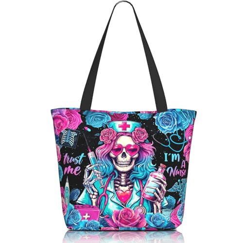 Tote Bag For Women, Tote Bag With Zipper Large Shoulder Bag For Women Travel, Work, Office, College, Nursing - color: Nurse 1
