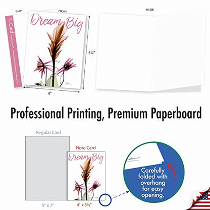 The Best Card Company - 10 Assorted Blank All Occasions Notecards Boxed Set 4 x 5.12 Inch w/Envelopes Botanical Flowers for Women (10 Designs, 1 Each) - Inspiring Floral Mix AM6220OCB-B1x10 - style: Inspiring Floral Mix