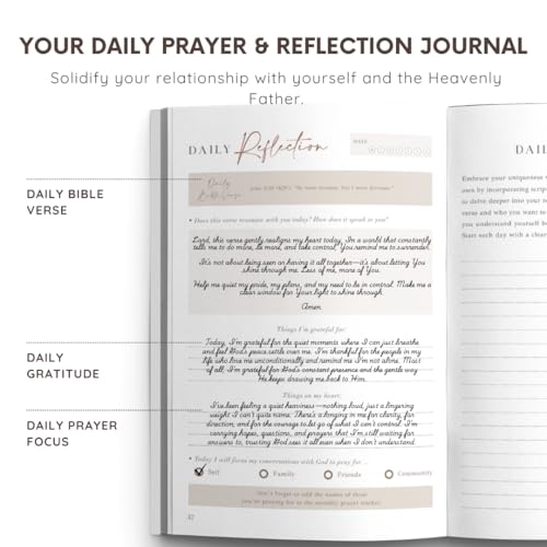 Daily Prayer Journal with Prompts | 90-Day Guided Devotional & Scripture Reflection | Bible Study and Spiritual Growth Tracker | Undated Faith Planner, 5.5x8" - White with Gold Dots - color: Dotted White