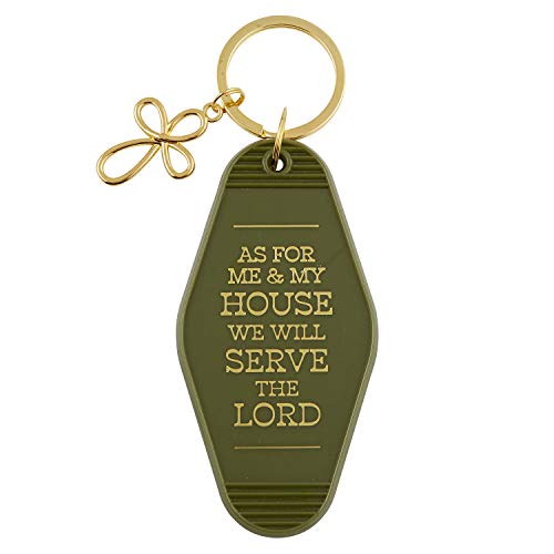 Creative Brands Faithworks - Inspirational Vintage Style Motel Key Ring, 3.5 x 2-Inch, As for Me - color: As for Me, size: 3.5 x 2-Inch