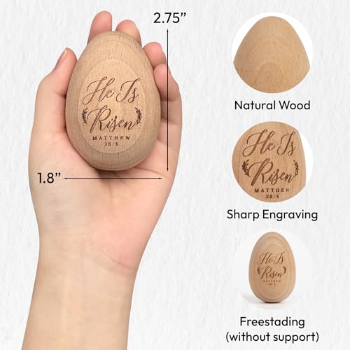 The Original He is Risen Egg Easter Gift, Resurrection Eggs Basket Stuffers