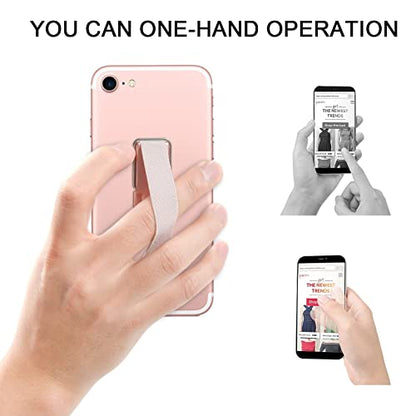 Cell Phone Holder for Hand, CISID Phone Finger Holder Loop Strap Grip with Stand for Phone Suitable for iPhone Samsung and Most Smartphones(Black Black Black Black 4PCS) - color: Black,Black,Black,Black,