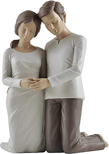 Husband & Wife Praying Couple Kneeling Statue Sculpture, Couples Gift Ideas, Wedding Engagement Gifts, Home Office Decor - color: Color