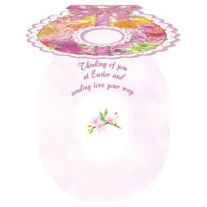 Current Deluxe Die Cut Easter Egg Value Greeting Card Set - Value Pack of 8 Cards for Kids & Adults With White Envelopes, 4 Design Prints, Large 5" x 7" Greetings - color: Die-cut Egg