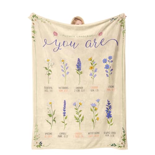 COMFAR Christian Gifts for Women Faith, Inspirational/Religious/Spiritual Gifts for Adults, Soft Throw Blankets for Women/Men, Personalized Blankets for Adults 40"x 50" - color: Bible23, size: 40" x 50"