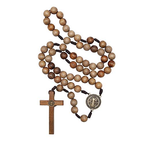 Intercession Wall Display Solid Wood Rosary (St Benedict)