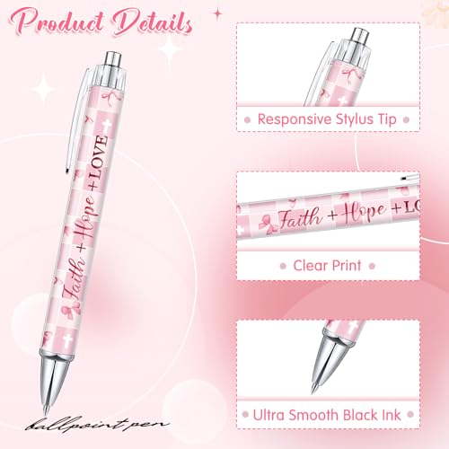 Tinlade 10 Pcs Christian Bible Verse Ballpoint Ink Pens,Pink Bow - style: Pink Bow